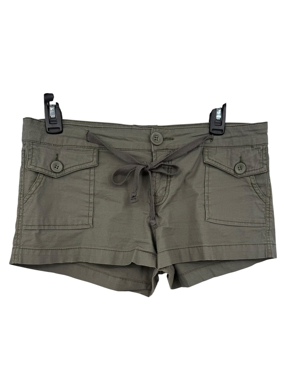 VTG Paris Blues Green Cargo Micro Shorts 7